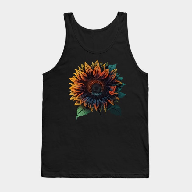 Cute Vacations Floral Summer Holidays Sunflower Tank Top by KsuAnn
